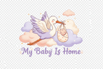 Whimsical Stork Logo
